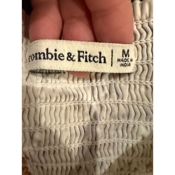 Abercrombie & Fitch Ditsy Floral Lined Puff Balloon Sleeve Crop Top - Size M - Picture 4 of 5